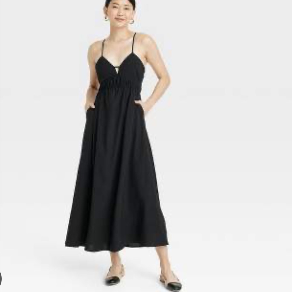 A New Day Black Midi Dress